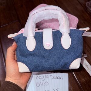 Stoney clover lane Kendall’s birthday denim pochette crossbody